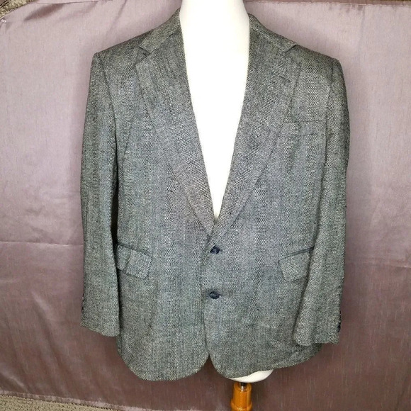 HAGGAR GENTLEMAN Tweed‎ Jacket - Picture 1 of 9